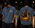 Washed Blue Masked Figure