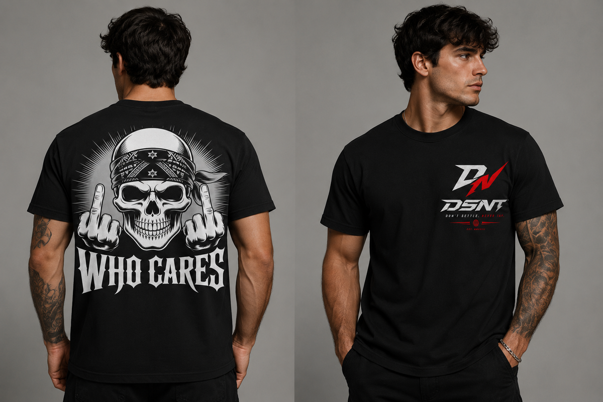 Who Cares Skull Graphic